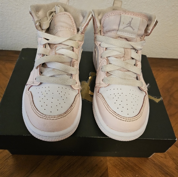 JORDAN 1 MID (PS) PINK WASH/VIOLET FROST SIZE 11C - Picture 6 of 10